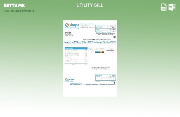 модерен стил India Simpa Energy India Pvt. Ltd Шаблон збор за сметки за комуналн